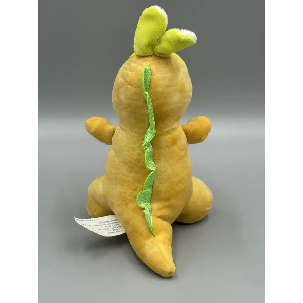 Walmart Dinosaur with Bunny Ears Yellow Plush Small 8” Stuffed Animal